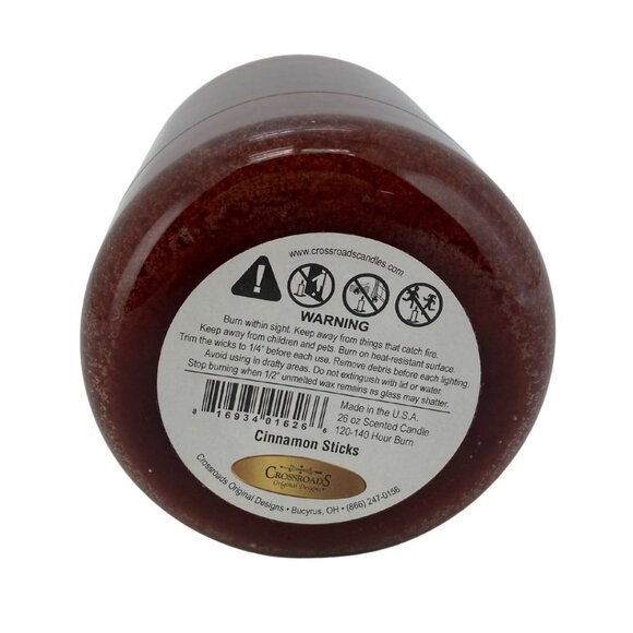 Crossroads 26oz Double Wick Candle | Cinnamon Stick | Glass Jar **NEW - Picture 4 of 4